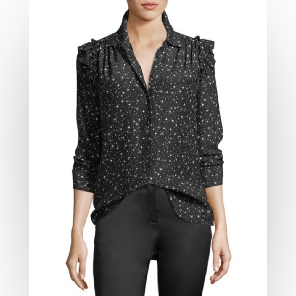 FRAME Silk Blouse, Large